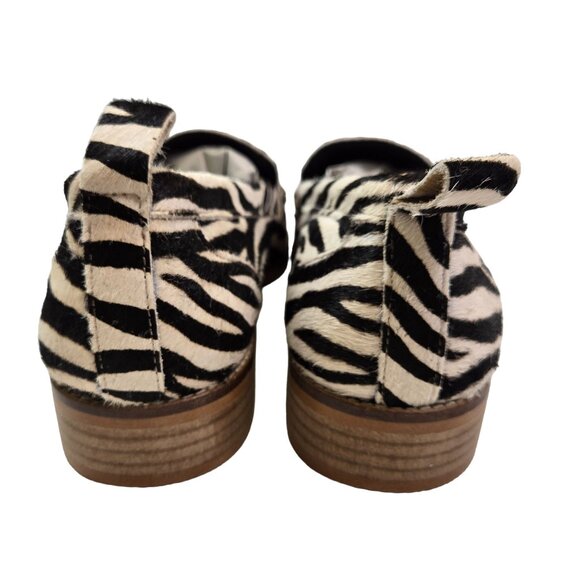 NWOT/NWOB Etta Grove Calf Hair Zebra Print Loafer Shoes Size 10.5 - Picture 7 of 9
